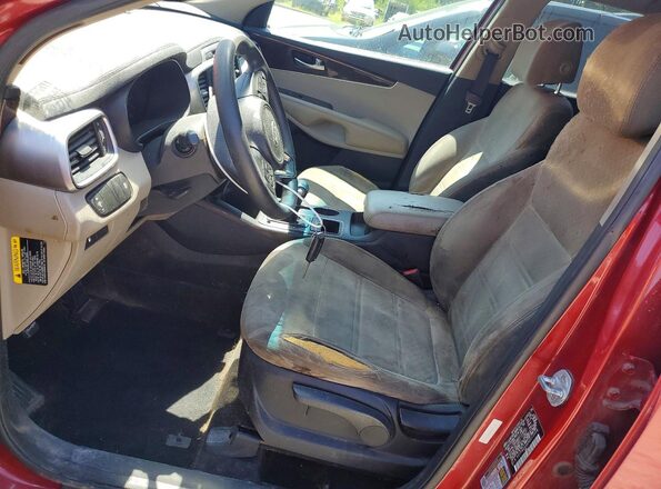 5XYPGDA5XHG313008 2017 KIA SORENTO Red Widok wnętrza z przodu