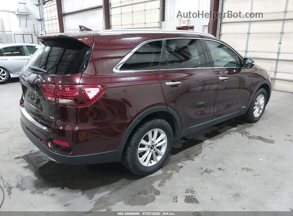 5XYPGDA5XKG478774 2019 KIA SORENTO Maroon Rear right