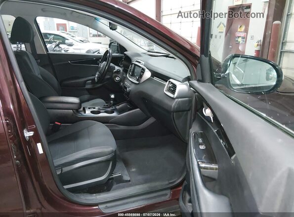 5XYPGDA5XKG478774 2019 KIA SORENTO Maroon Front interior view