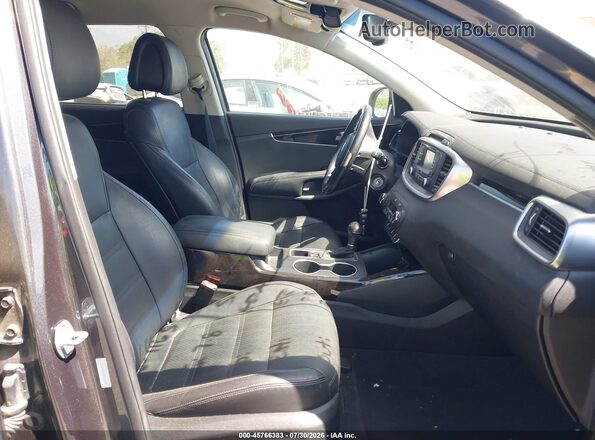 5XYPH4A10GG126286 2016 KIA SORENTO Black წინა სალონის ხედი