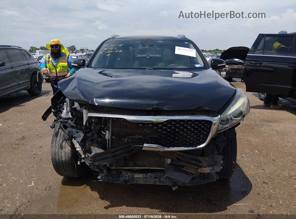 5XYPH4A10HG279851 2017 KIA SORENTO Black Rear interior view