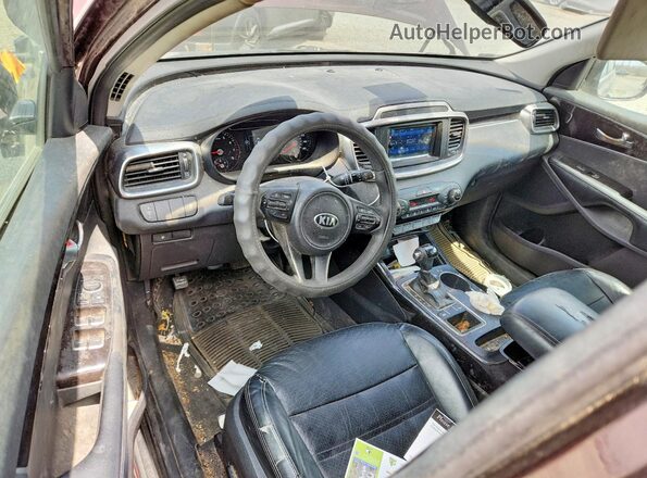 5XYPH4A13GG021130 2016 KIA SORENTO Burgundy წინა პანელის ხედი