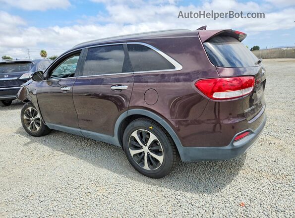5XYPH4A13GG021130 2016 KIA SORENTO Burgundy უკანა მარცხენა
