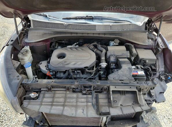 5XYPH4A13GG021130 2016 KIA SORENTO Burgundy ძრავის განყოფილების ხედი