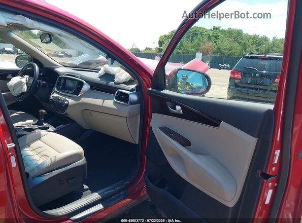 5XYPH4A13HG193918 2017 KIA SORENTO Red Սալոնի դիմացի տեսք