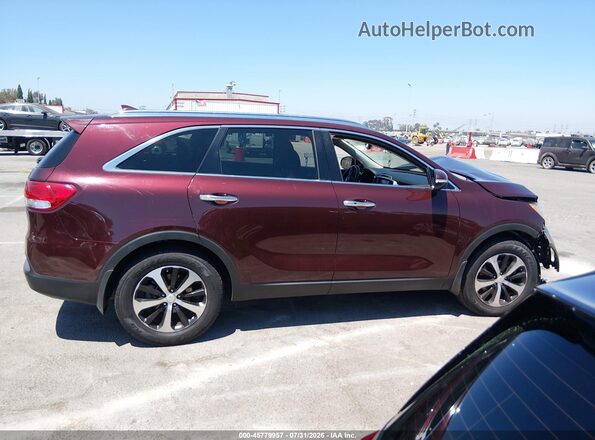 5XYPH4A13HG254264 2017 KIA SORENTO Burgundy Widok wnętrza z tyłu