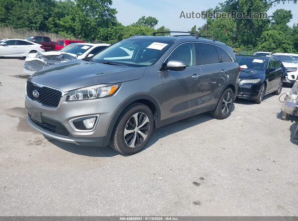 5XYPH4A14GG056971 2016 KIA SORENTO Gray Առջևի ձախ երեք քառորդ տեսարան