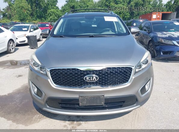5XYPH4A14GG056971 2016 KIA SORENTO Gray Դիմացի տեսք