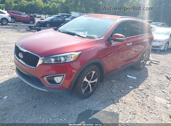 5XYPH4A15HG193905 2017 KIA SORENTO Maroon Vista tres cuartos delantera izquierda