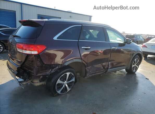 5XYPH4A16GG022482 2016 KIA SORENTO Burgundy უკანა მარჯვენა