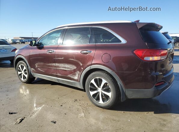 5XYPH4A16GG022482 2016 KIA SORENTO Burgundy უკანა მარცხენა