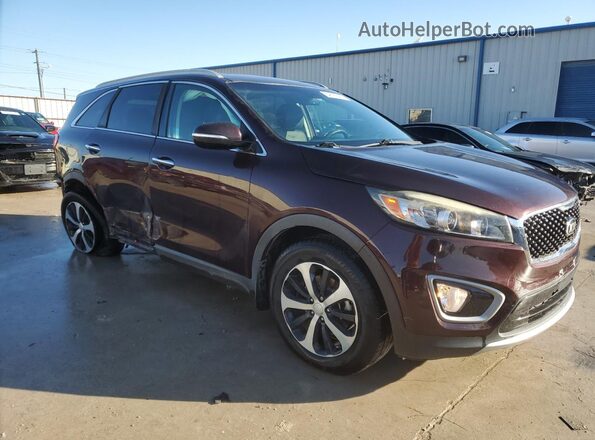 5XYPH4A16GG022482 2016 KIA SORENTO Burgundy წინა მარჯვენა
