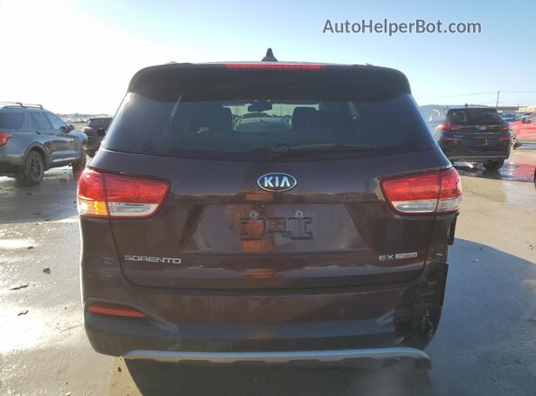 5XYPH4A16GG022482 2016 KIA SORENTO Burgundy უკანა ხედი