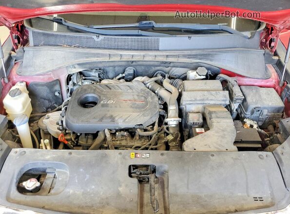 5XYPH4A1XHG278187 2017 KIA SORENTO Red Вид підкапотного простору