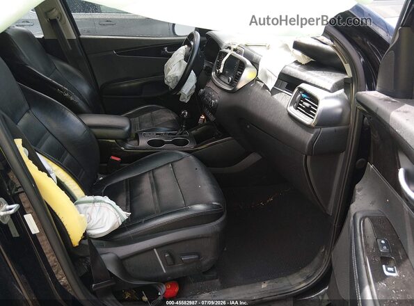 5XYPH4A51JG418989 2018 KIA SORENTO Черный Вид салона спереди