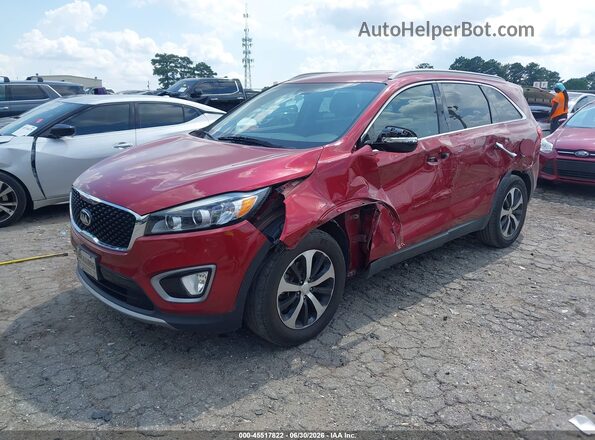 5XYPH4A54GG007384 2016 KIA SORENTO Red Przód lewy