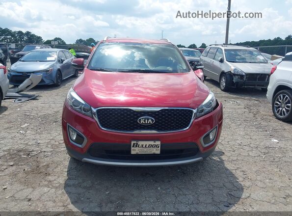 5XYPH4A54GG007384 2016 KIA SORENTO Red Widok zestawu wskaźników