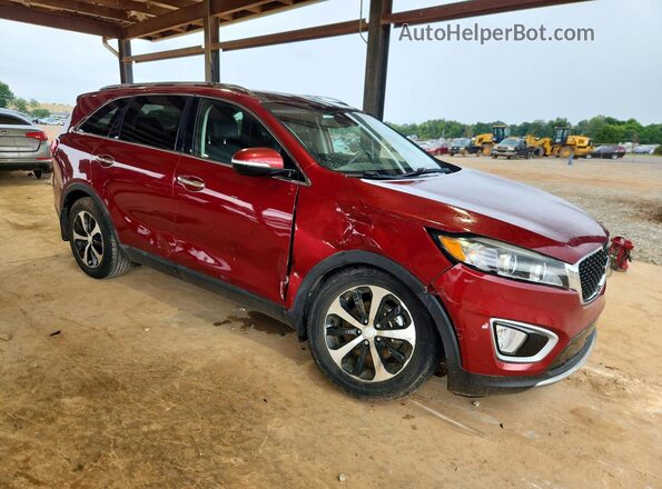 5XYPH4A57HG274052 2017 KIA SORENTO Maroon Przód prawy