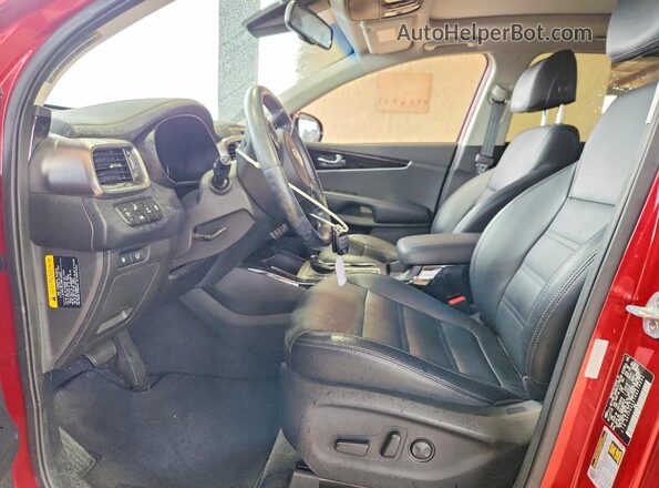 5XYPH4A57HG274052 2017 KIA SORENTO Maroon Widok wnętrza z przodu