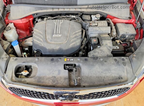5XYPH4A57HG274052 2017 KIA SORENTO Maroon Widok komory silnika