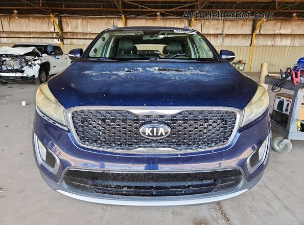 5XYPH4A59GG001144 2016 KIA SORENTO Blue Вид спереду