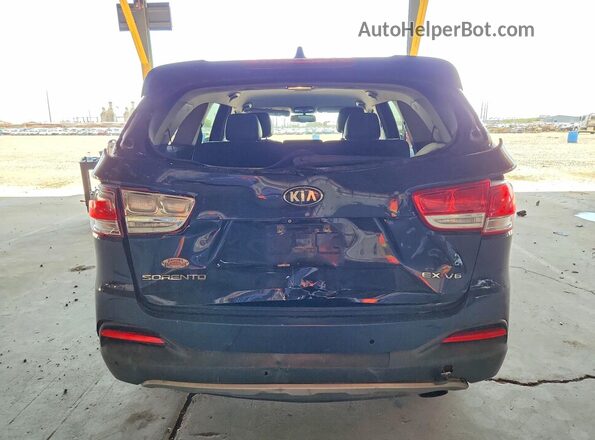 5XYPH4A59GG001144 2016 KIA SORENTO Blue Вид ззаду