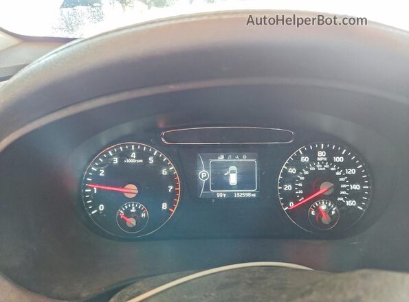 5XYPH4A59GG001144 2016 KIA SORENTO Blue Вид щитка приладів