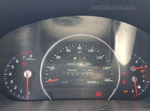 5XYPH4A5XHG302927 2017 KIA SORENTO Серебряный Вид щитка приборов