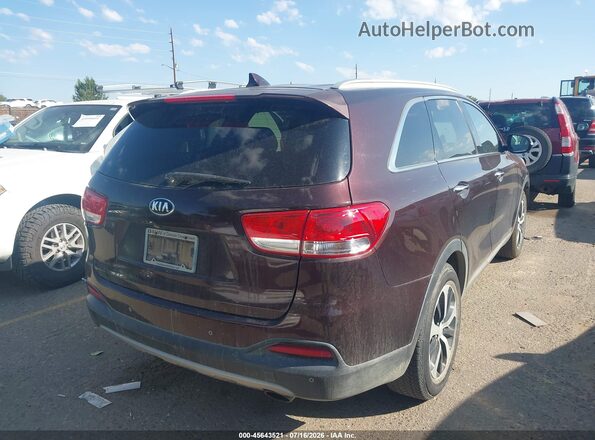 5XYPHDA11GG032823 2016 KIA SORENTO Maroon Rear right