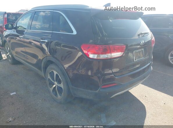 5XYPHDA11GG032823 2016 KIA SORENTO Maroon 360 interior view