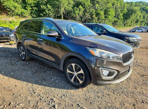 5XYPHDA11HG253646 2017 KIA SORENTO Brown Front right