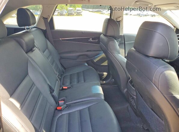 5XYPHDA12HG272626 2017 KIA SORENTO Black Widok tylnych siedzeń