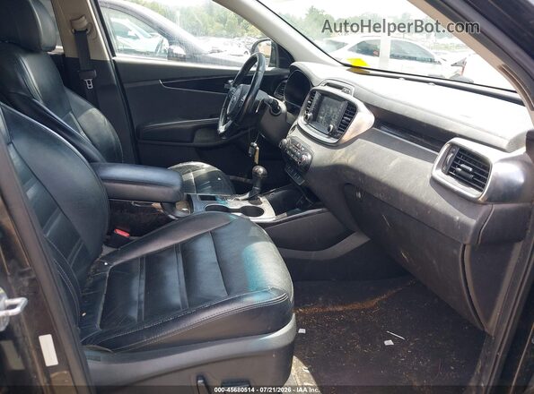 5XYPHDA12HG278376 2017 KIA SORENTO Black Vista interior delantera