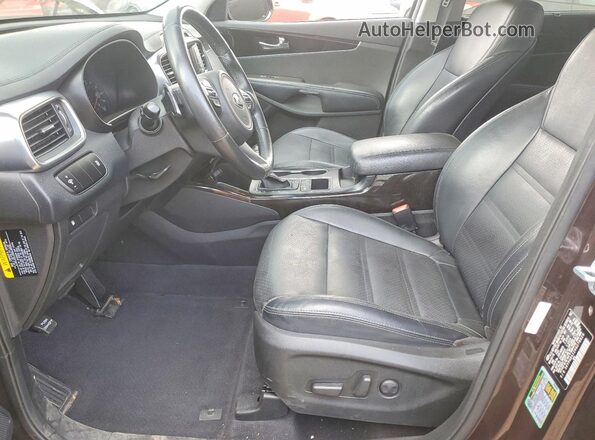 5XYPHDA12HG278829 2017 KIA SORENTO Brown Вид салону спереду
