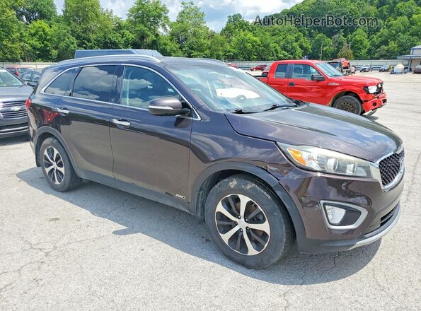 5XYPHDA13GG034265 2016 KIA SORENTO Brown Przód prawy