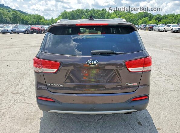 5XYPHDA13GG034265 2016 KIA SORENTO Brown Widok z tyłu