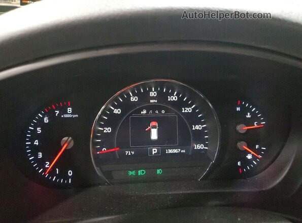 5XYPHDA18HG252655 2017 KIA SORENTO Black Widok zestawu wskaźników