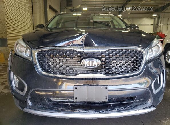 5XYPHDA18HG252655 2017 KIA SORENTO Black Widok z przodu