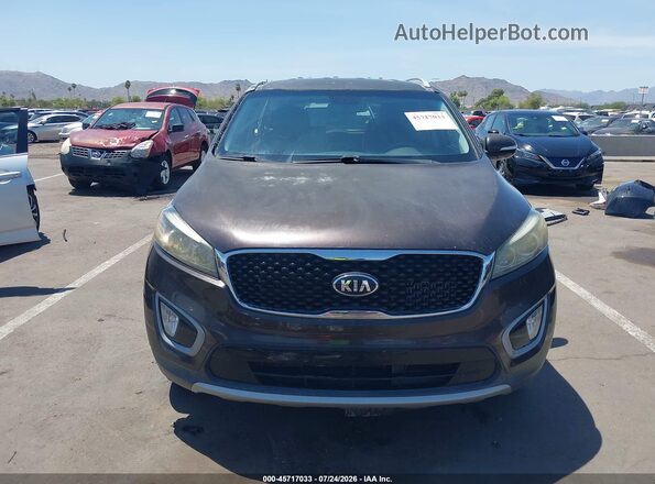 5XYPHDA1XGG018046 2016 KIA SORENTO Brown Вид задньої частини салону