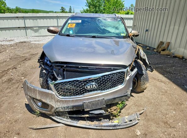 5XYPHDA50GG143964 2016 KIA SORENTO Gray Вид спереду