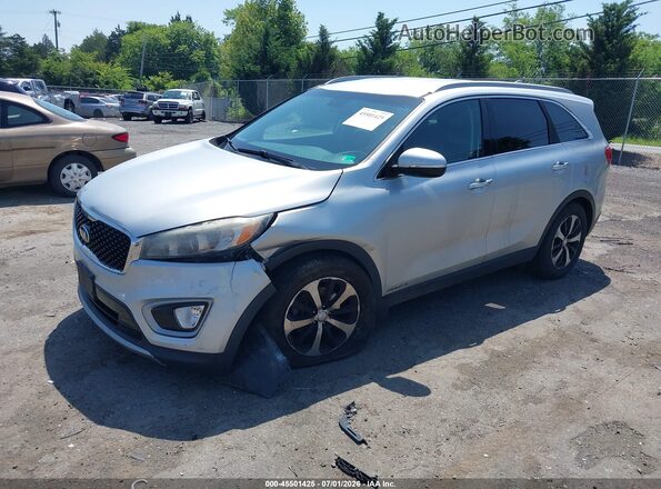 5XYPHDA50HG322975 2017 KIA SORENTO Серебряный Передняя левая четверть