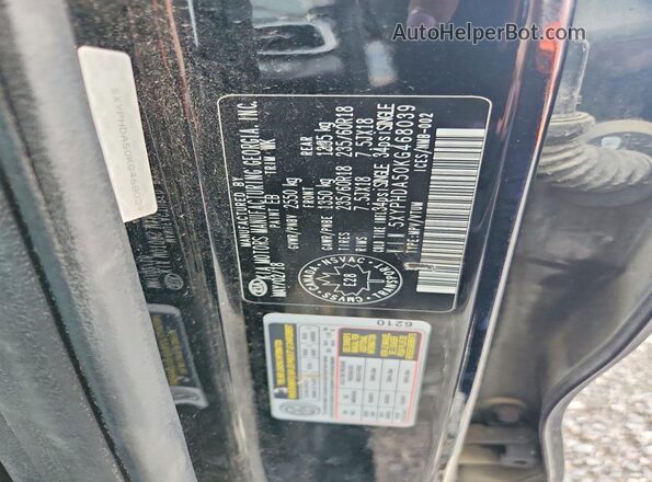 5XYPHDA50KG468039 2019 KIA SORENTO Black Vista interior de 360 grados