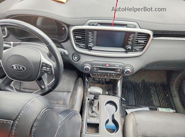 5XYPHDA50KG468865 2019 KIA SORENTO Gray Առջևի վահանակի տեսք