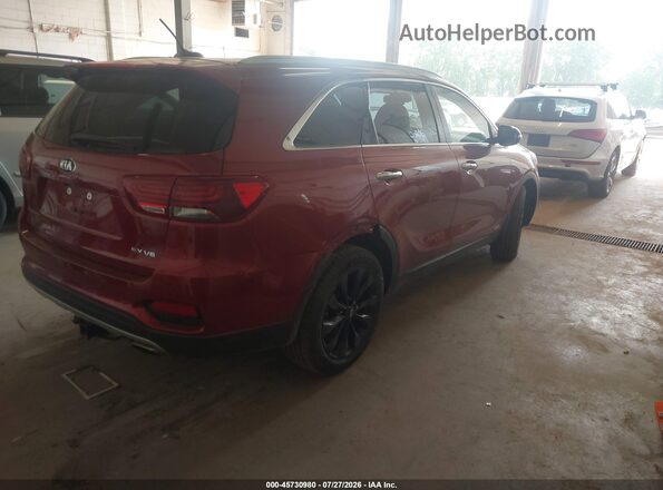 5XYPHDA51LG661267 2020 KIA SORENTO Красный Задняя правая четверть