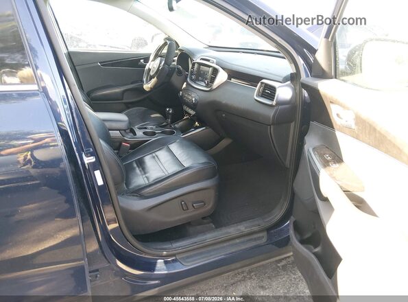 5XYPHDA52JG394055 2018 KIA SORENTO Blue Widok wnętrza z przodu