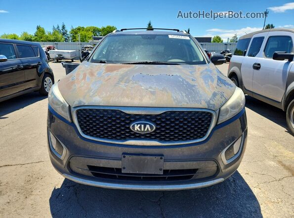 5XYPHDA53HG315566 2017 KIA SORENTO Gray Widok z przodu