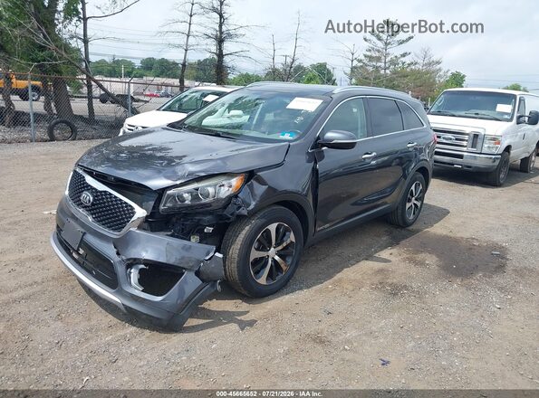 5XYPHDA55GG041785 2016 KIA SORENTO Gray წინა მარცხენა ხედი სამი მეოთხედიდან