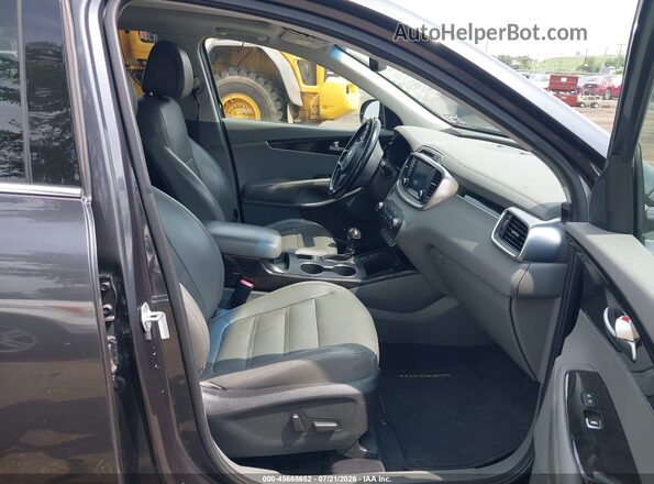5XYPHDA55GG041785 2016 KIA SORENTO Gray წინა სალონის ხედი