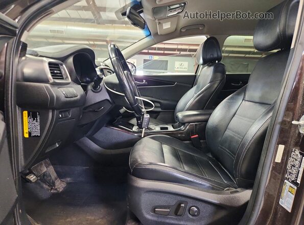 5XYPHDA55GG104058 2016 KIA SORENTO Purple Вид салону спереду