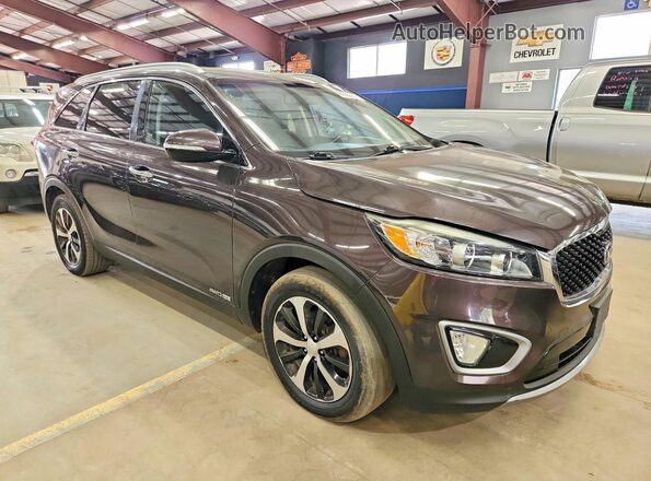 5XYPHDA55GG104058 2016 KIA SORENTO Purple Передня права чверть